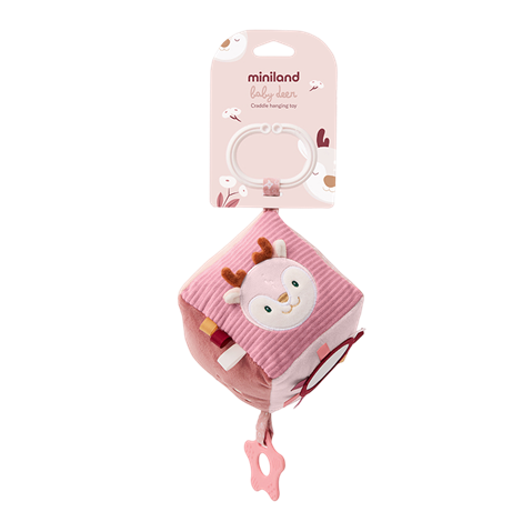 Jucarie bebe pentru leagan si carucior, cu sunete si oglinda, Caprioara - imagine 9